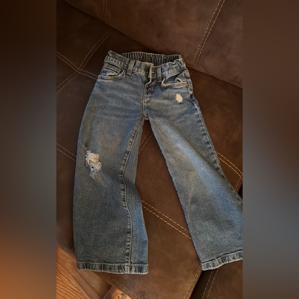 Cat & Jack 4T Stylish Distressed Blue Jeans